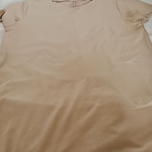Forever 21 Women's Faux Suede T-shirt Mini  Dress Large Cream - Picture 16 of 16